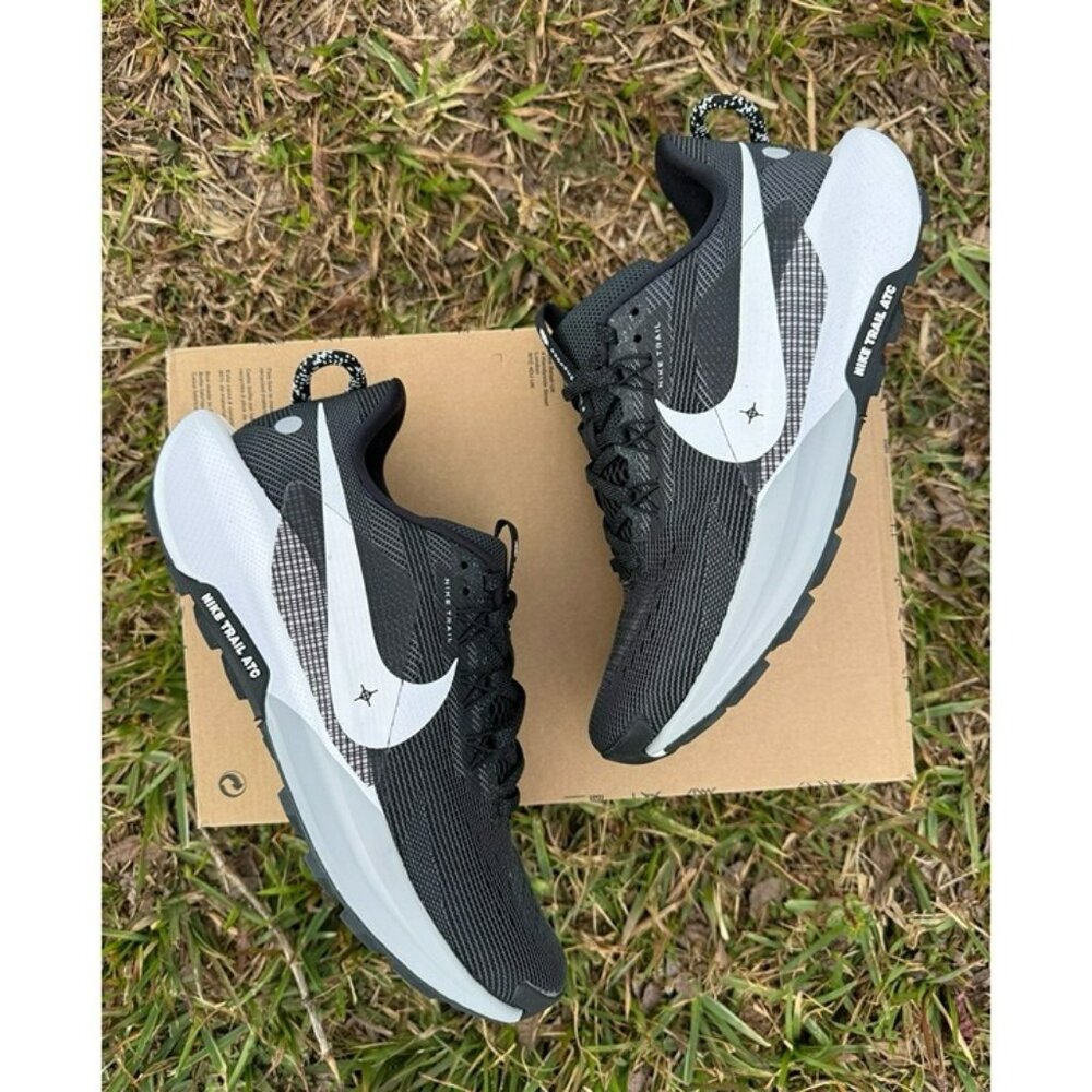 WOMEN'S SIZES NIKE REACTX PEGASUS TRAIL 5 BLACK WHITE DV3865-001 - Picture 1 of 10